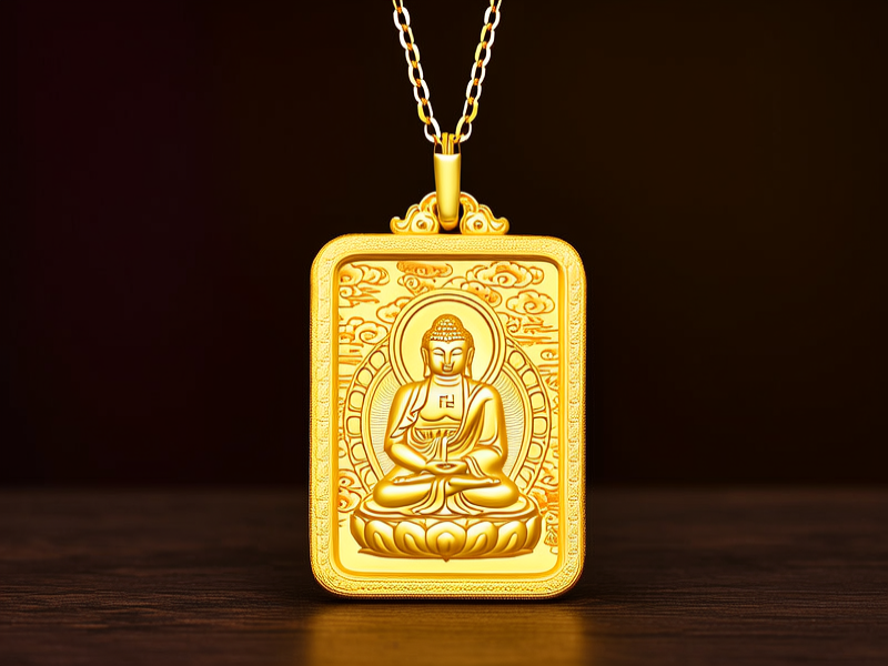 阿弥陀佛黄金吊坠图片